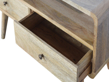 Solid Wood Curved Media Unit