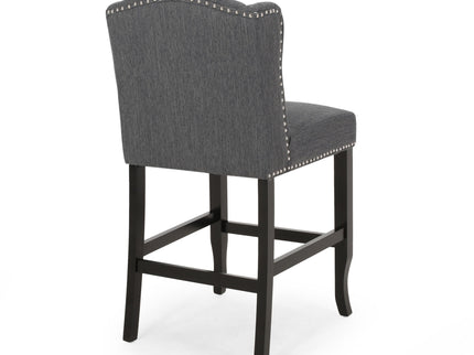 Vienna - Fabric Tufted Counter Stool With Nailhead Accents (Set of 2)