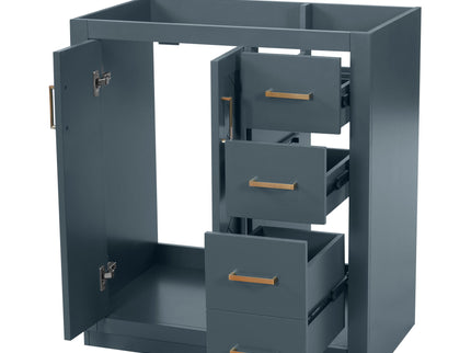 Retro Style Bathroom Vanity With 3 Drawers & Soft-Closing Doors