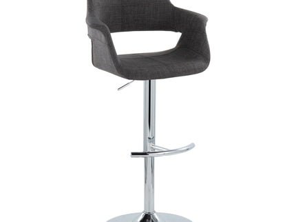 Vintage Flair - Mid Century Modern Adjustable Barstool With Swivel With Rounded T Footrest (Set of 2)