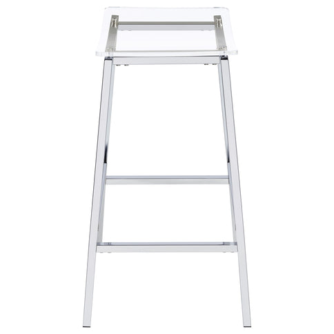 Staten - Backless Bar Stool (Set of 2) - Chrome