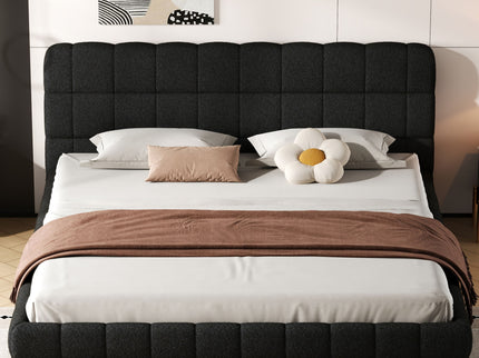 Upholstered Platform Bed With Headboard