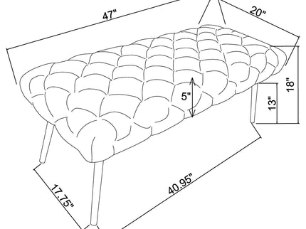 Galiano - Tufted Bench