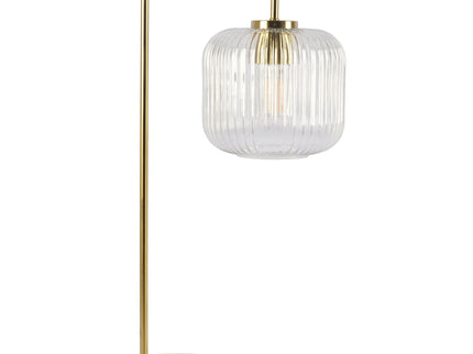 Haven - Clear Table Lamp, Button Control - Gold / White / White Marble
