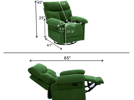 Swivel Rocker Recliner Chair With Manual Recline For Living Room