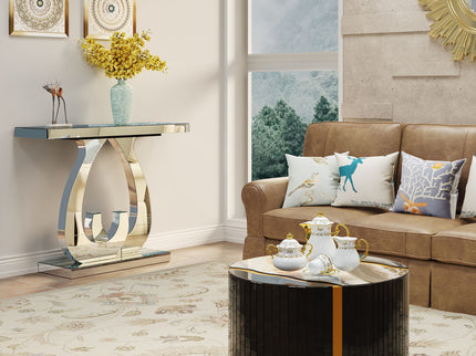 Round Mirror Coffee Table, Living Space Furniture