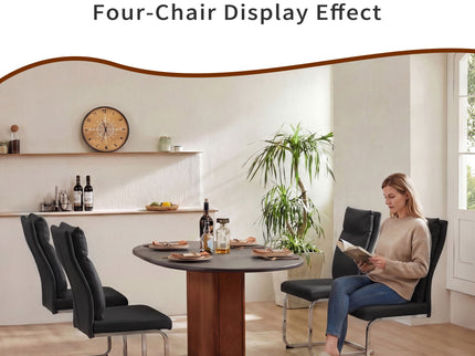 Modern Dining Chair SetWith Soft Cushion Backrest (2 Pieces)