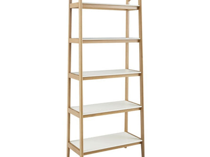 Parker - Bookcase With 5 Shelves - Off White / Natural