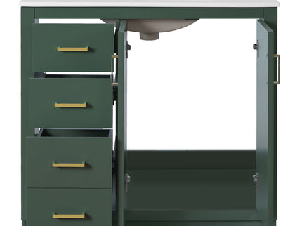 Bathroom Vanity With Sink Combo, Storage Cabinet, Freestanding Set With 3 Drawers & Soft Closing Doors