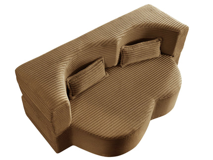 Floor Convertible Sleeper Sofa Bed With 2 Pillows