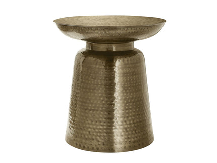 Drum Accent Side Table, Hammered Texture