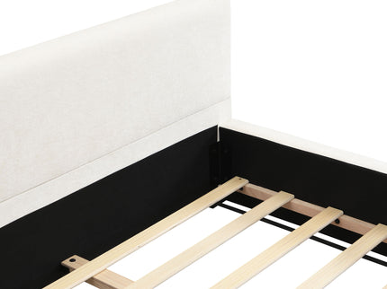 Elegant Wide Edge Bed With Soft Upholstered