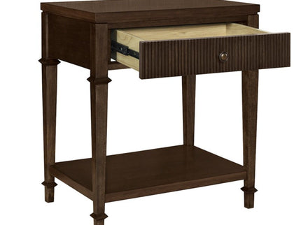 Kenna - Nightstand With Storage - Dark Coffee