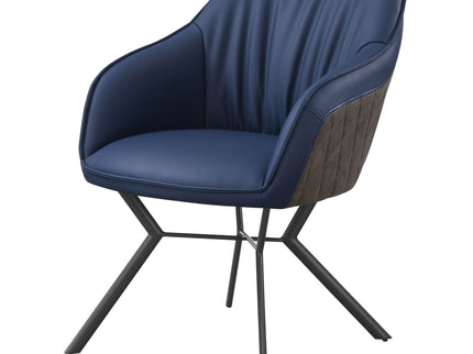Upholstered Dining Chairs (Set of 2) Retro Bucket Seat - Blue