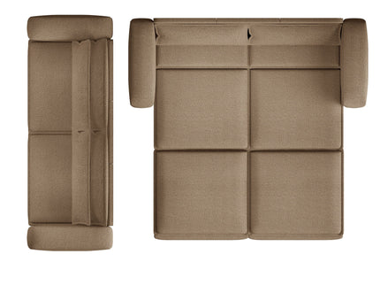 King Size Sleeper Pull Out Sofa Bed, 3 In 1 Convertible Chaise Lounge With 2 Pillows For Living Room - Camel
