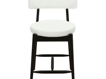Mid Century Modern Counter Stools, Fabric Upholstered Chairs