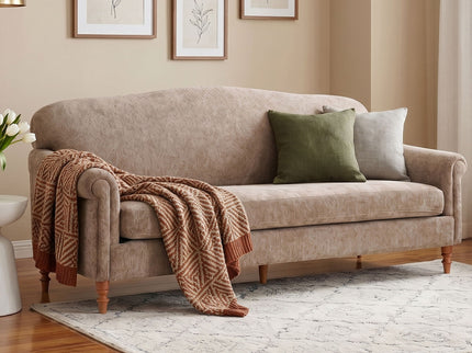 Loveseat Sofa, 2 Seater Couch With Rolled Arms