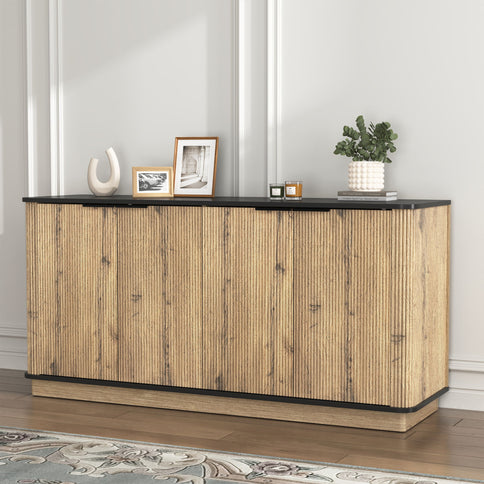 Multi Functional Sideboard, An Ideal Choice For TV And Tableware Storage In Modern Homes - Black