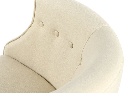 Contemporary Upholstered Club Chair With Button Tufting