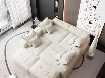 Modern Oversized Diy Combination Modular Sectional Sofa With Pillows