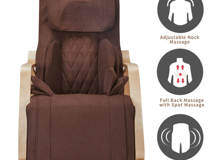 Full Massage Function Air Pressure Comfortable Relax Rocking Chair, Lounge Chair Relax Chair With Cushion - Brown