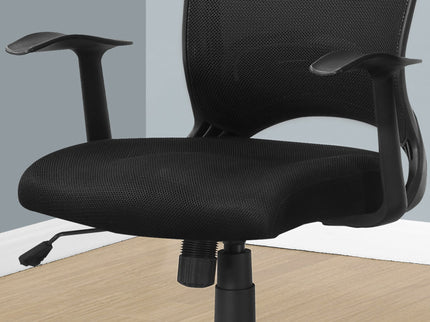 Office Chair, Adjustable Height, Swivel, Ergonomic, Armrests, Mesh - Black