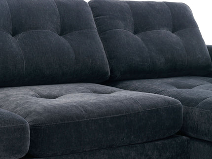 Modern L - Shape Convertible Sectional Sofa With Movable Ottoman