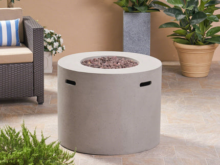 Round Iron Fire Pit With 40, 000 Btu