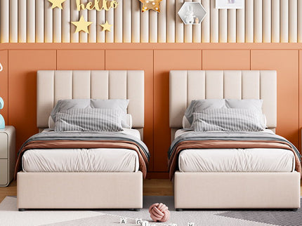 Upholstered Platform Bed With A Hydraulic Storage System