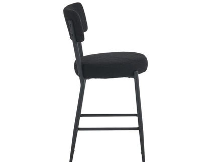 Modern Teddy Fabric Upholstered Bar Stools - Legs
