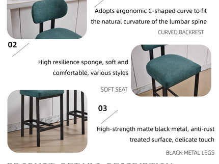 Modern Counter Height Stools (Set of 2)