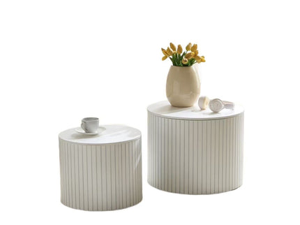 Handcrafted Nested Table Set, 2 Pieces