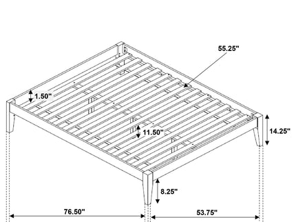Platform Bed With Tapered Legs