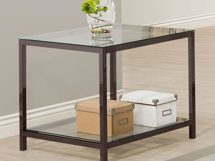 Weston - 1 Shelf Side End Table - Nickel