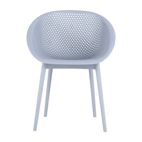 2 Piece Durable Single Chair With Hollow Out Design