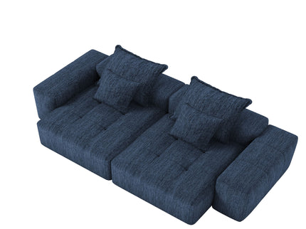Modern Oversized Diy Combination Modular Sectional Sofa & Pillows