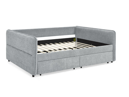 Upholstered Daybed & 2 Drawers