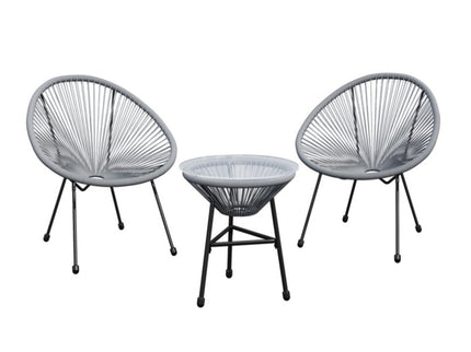 Acapulco Style 3 Piece Patio Bistro Set With Chairs