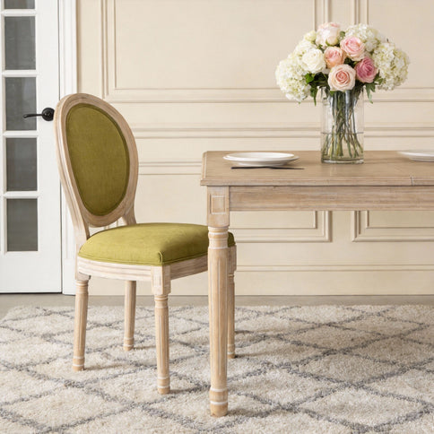 Upholstered With Round Back Dining Chairs (Set of 2)
