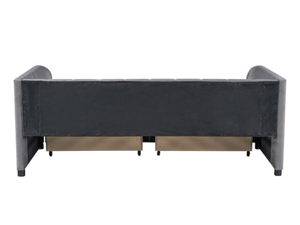 Upholstered Daybed With Ergonomic Design Backrest