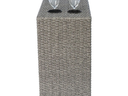 Outdoor Wicker Sectional With Weather Resistant Cushions - Gray Mix