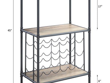 Brantley - Wine Rack - Gray / Oak