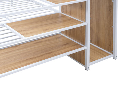 Bunk Bed With Lateral Storage Ladder And Wardrobe