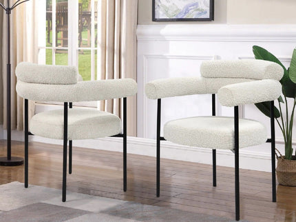 Upholstered Accent Dining Chairs With Armrests (Set of 2)