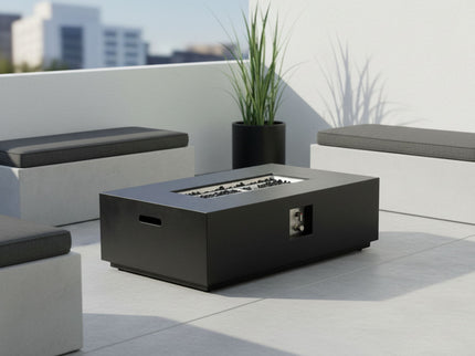 Propane / Natural Gas Fire Pit Table, 50,000 BTU - Charcoal