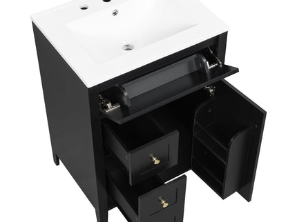 Modern Black Bathroom Vanity With Sink