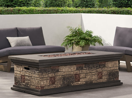 Fire Pit With Lightweight Concrete And Steel Frame