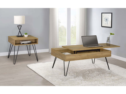 Amara - Lift Top Coffee Table With Hidden Storage - Oak
