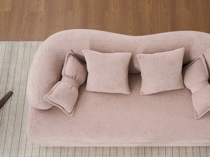 Foldable Sofa Bed, Boneless Couch Convertible Sleeper With 4 Pillows