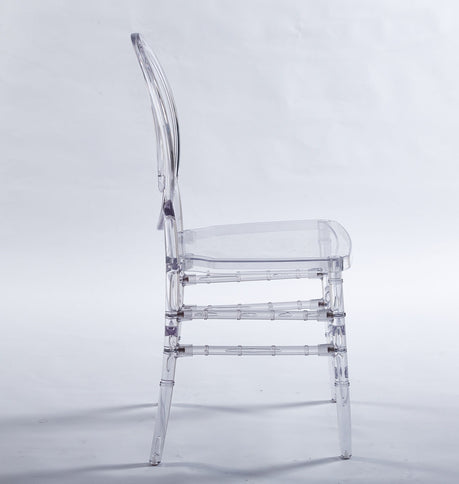 Dining Chair, Plastic Seat, Welding Chair (Set of 4) - Transparent